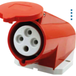 TOMA VISIBLE 32AMP 3P+T ROJO IP44 S1373