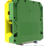 BONERA DE RIEL TERMINAL BLOCK DE CONEXIÓN TIERRA TORNILLO 50MM2  CAJAX10UND