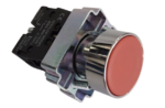 PULSADOR ROJO C/CAPUCHA PESADO 22MM  CAJAX10UND