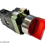SELECTOR 3 POSICIONES LUMINOSO ROJO 22MM CAJAX10UND