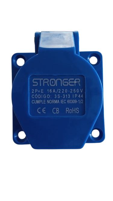TOMACORRIENTE TIPO EMPOTRABLE 2P+E 16A 220V
