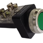 PULSADOR VERDE NC+NA 25MM CAJAX10UND