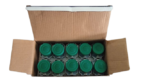PULSADOR VERDE C/CAPUCHA PESADO 22MM  CAJAX10UND - Imagen 2