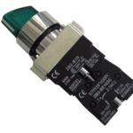 SELECTOR 3 POSICIONES LUMINOSO VERDE 22MM CAJAX10UND