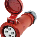 TOMA AEREO 32AMP 3P+T ROJO IP44  S526