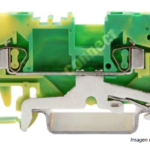 BORNERA DE RIEL TERMINAL BLOCK DE CONEXIÓN TIERRA PRESION FRONTAL 16MM2  CAJAX45UND