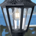 FAROLA PARA POSTE LED IP55 COLOR NEGRO MODELO MIKROLOT/ANNA (NO INCLUYE FOCO)