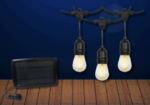 GUIRNALDA LED SOLAR CON 20 SOCKET 10 METROS  INCLUYE FOCOS 2W C/U