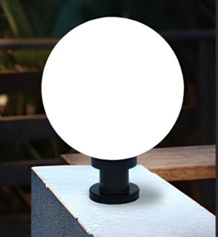 FAROLA DECORATIVA TIPO GLOBO O ESFERA BLANCA DIAMETRO 250MM CON BASE E27 (NO INCLUYE FOCO)