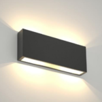 APLIQUE DE PARED LED COLOR NEGRO  12W 3K  MODERNO LUZ 2 LADOS