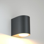 APLIQUE DE PARED LED COLOR NEGRO  5W 4K  MODERNO LUZ 1 LADO