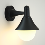 FAROLA DE PARED LED COLOR NEGRO  INCLUYE FOCO 6W 4K  A60 MODERNO
