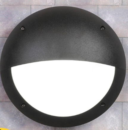 PLAFON DE EXTERIOR IP66 DECORATIVO IDEAL PARA PLAYA - MODELO LUCIA EN NEGRO MEDIO DIFUSOR NO INCLUYE FOCO
