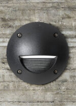 LUMINARIA DE PISO RECESADO 3W 4K  IP67 IK10 COLOR NEGRO MODELO LETI100ROUNDST IDEAL PARA ALTO TRANSITO BASE CIRCULAR CUBIERTO