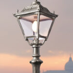 FAROLA ORNAMENTAL TOBIA NEGRO MATE CON FOCO LED E27 50W 3K