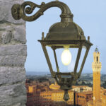 FAROLA ORNAMENTAL SIMON NEGRO MATE CON FOCO LED E27 50W 3K