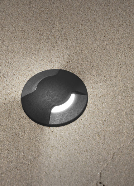 LUMINARIA DOWNLIGHT MULTIPROPOSITO 1.7W 4K CON CUBIERTA AZUL  IP67 IK10 COLOR NEGRO MODELO ALDO2L IDEAL PARA ESPACIOS PEQUEÑOS