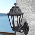 APLIQUE DE PARED LED VINTAGE IP55 COLOR NEGRO MODELO BISSO/ANNA (NO INCLUYE FOCO)