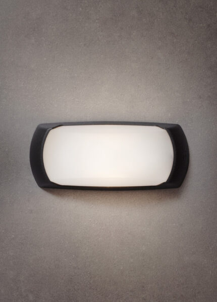 TORTUGA O APLIQUE DE PARED LED IP66 COLOR NEGRO MODELO FRANCY NO INCLUYE  FOCO
