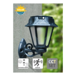 APLIQUE DE PARED SOLAR LED DECORATIVO 12W CCT 3EN1 3K /4K / 6.5K CON SENSOR - TIPO ORNAMENTAL