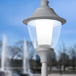 FAROLA MODERNA GINO400 NEGRO MATE CON FOCO LED E27 50W 4K