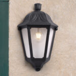 APLIQUE DE PARED LED VINTAGE IP55 COLOR NEGRO MODELO IESSE (NO INCLUYE FOCO)