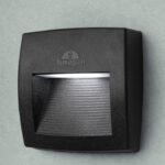 LUZ GUIA LED PARA ESCALERAS EMPOTRADO RECESADO  4W 3K COLOR NEGRO MODELO LORENZA150