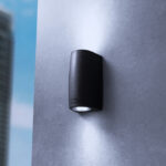 APLIQUE DE PARED LED 2X3.5W 4K  COLOR NEGRO MODELO MARTA  LUZ 2 LADOS