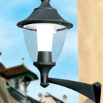 FAROLA MODERNA GINO500 NEGRO MATE CON FOCO LED E27 60W 4K