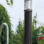 BOLARDO O BALIZA LED SAURO 800MM ALTURA E27 (SIN FOCO) COLOR NEGRO DIAMETRO 15MM