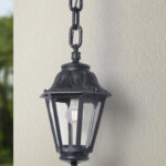 FAROLA PARA TECHO LED IP55 COLOR NEGRO MODELO SICHEM/ANNA (NO INCLUYE FOCO)