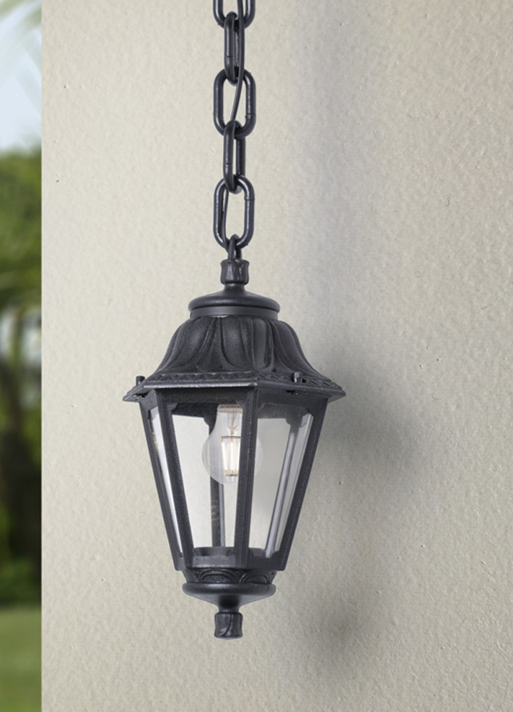 sichem_anna_1 FAROLA PARA TECHO LED IP55 COLOR NEGRO MODELO SICHEM/ANNA (NO INCLUYE FOCO) - Imagen 1