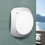 PLAFON DE EXTERIOR IP66 DECORATIVO IDEAL PARA PLAYA - MODELO STUCCHI EN BLANCO  NO INCLUYE FOCO