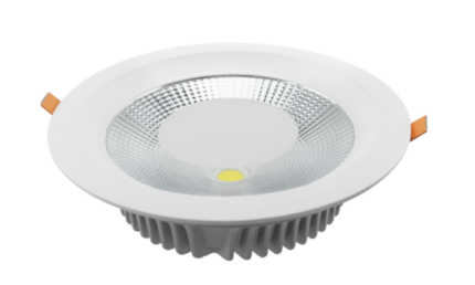 DOWLIGHT LED TIPO COB CON VIDRIO AL RAZ 10W 4K PROFESIONAL FACTOR 0.6