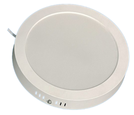 PANEL LED PARA SOBREPONER 18W  CCT 3EN1 3K/ 4K/ 6.5K  180MM DIAMETRO  POLICARBONATO