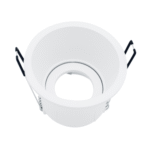 BASE SPOT MOVIBLE RECESADO HUNDIDO DECORATIVO COLOR BLANCO MATERIAL ALUMINIO