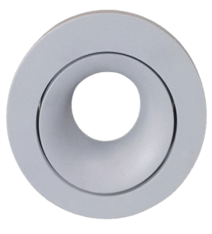 BASE SPOT MOVIBLE RECESADO HUNDIDO DECORATIVO COLOR BLANCO MATERIAL ALUMINIO