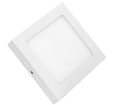 PANEL LED DE SOBREPONER CUADRADO 6W 4K  PROFESIONAL 105MM DIAMETRO - ALUMINIO