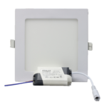 PANEL LED PARA EMPOTRAR CUADRADO 24W 6.5K  PROFESIONAL 300MM DIAMETRO - ALUMINIO FACTOR 0.9