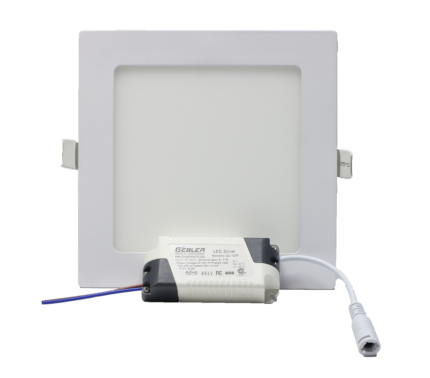 PANEL LED PARA EMPOTRAR CUADRADO 24W 3K  PROFESIONAL 300MM DIAMETRO - ALUMINIO FACTOR 0.9