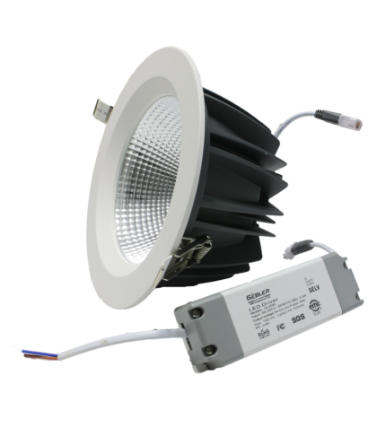 DOWLIGHT LED TIPO COB CON VIDRIO AL RAZ 10W 6.5K  PROFESIONAL FACTOR 0.9