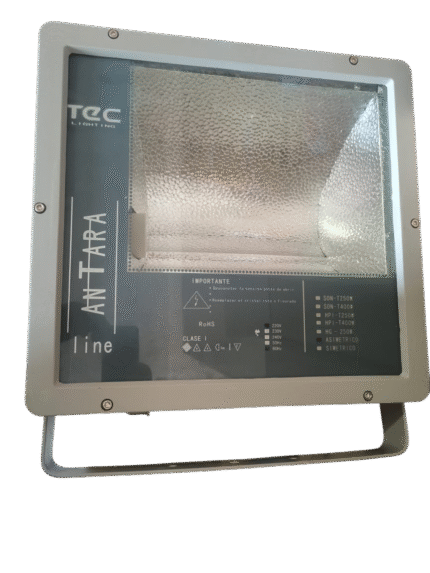 REFLECTOR TIPO CONTEMPO PESADO CON PERNOS DE CIERRE PARA LAMPARA DE 400W E40 IP65  ASIMETRICO