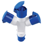 SOCKET MULTIPLE IND 2P+E 16A 220V (PULPO DE 4) Y+1   USO PESADO  IP44