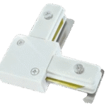 UNION TIPO  L  PARA RIEL DE SPOTLIGHT  COLOR BLANCO 3 HILOS 3P+TIERRA