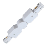 ANGULO ARTICULADO PARA RIEL DE SPOTLIGHT BLANCO 3 HILOS 3P+TIERRA