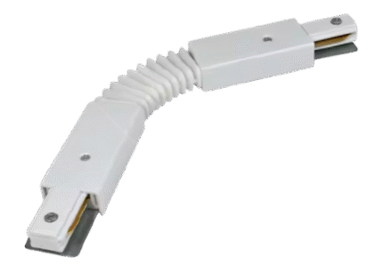 UNION FLEXIBLE O ANGULO FLEXIBLE PARA RIEL DE SPOTLIGHT BLANCO 3 HILOS 3P+TIERRA